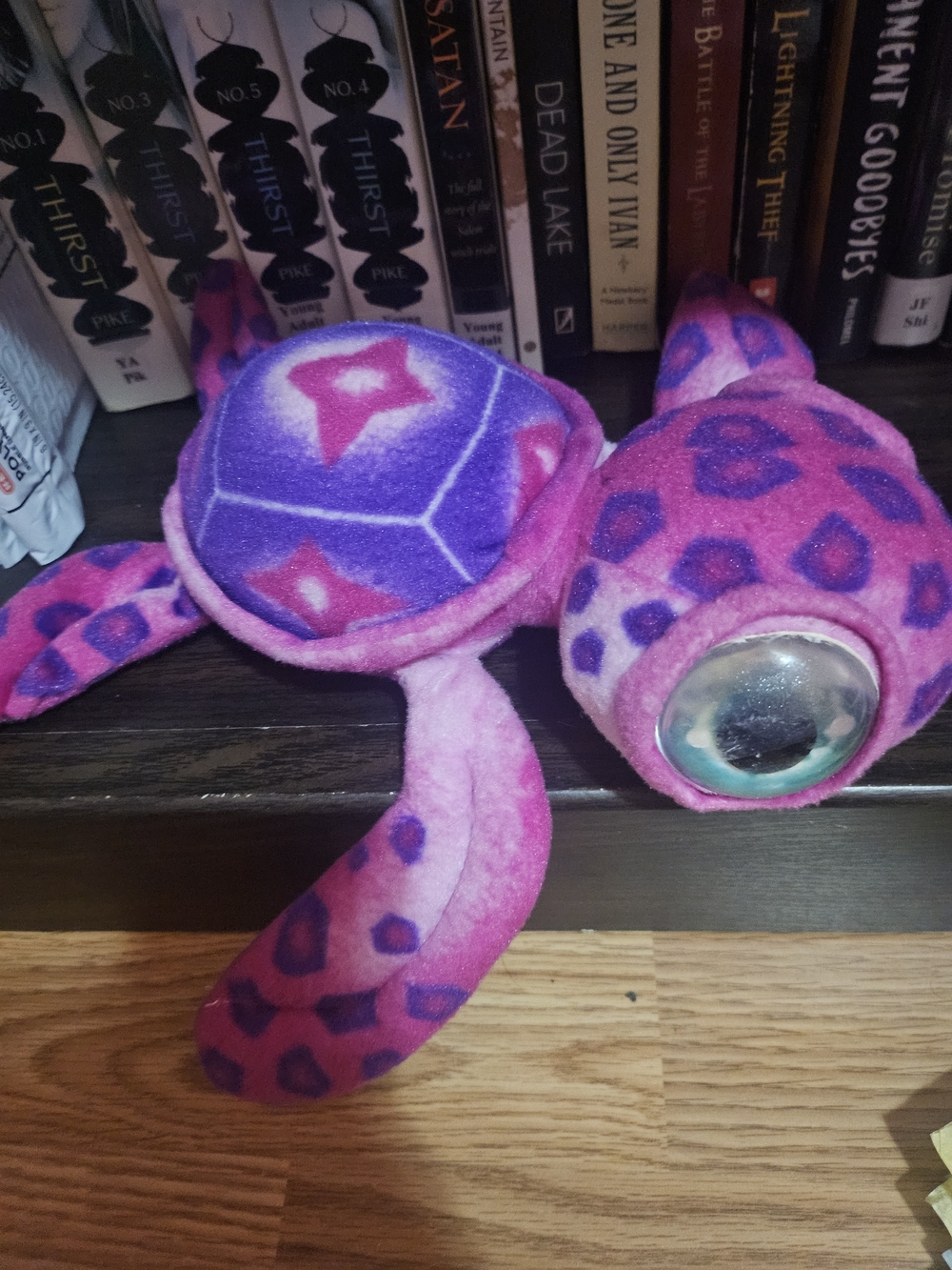 Pink & Purple Plush Turtle with Big Eye